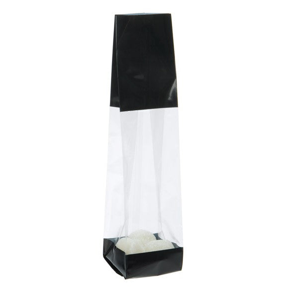 Sachet SOS imprimé avec bande noire 5.1x4.8x24.1 cm, (100 pièces) [G1BK]