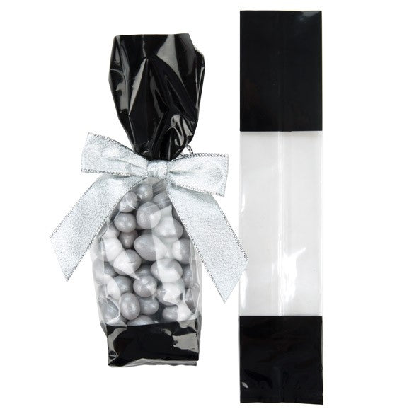 Sachet SOS imprimé avec bande noire 5.1x4.8x24.1 cm, (100 pièces) [G1BK]