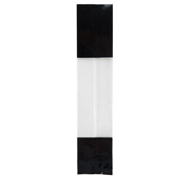 Sachet SOS imprimé avec bande noire 5.1x4.8x24.1 cm, (100 pièces) [G1BK]