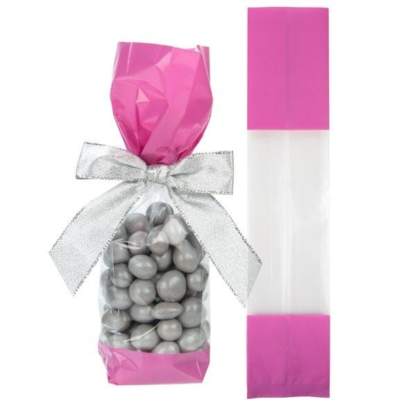 Sachet SOS imprimé avec extrémités rose 5.1x4.8x24.1 cm, (100 pièces) [G1PK]