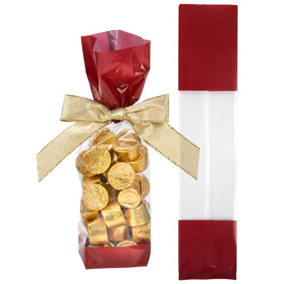 Sachet SOS imprimé avec extrémités rouge 5.1x4.8x24.1 cm (100 pièces) [G1RD]
