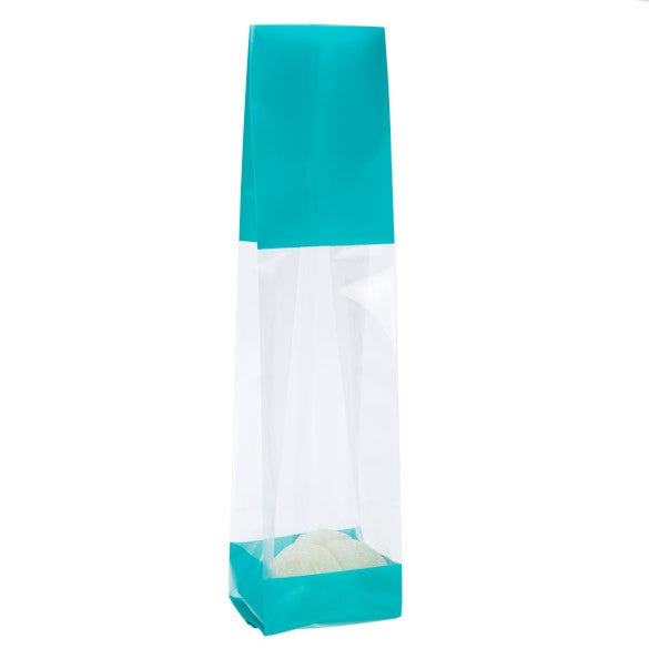 Sachet SOS imprimé avec extrémités turquoise 5,1x4,8x24,1 cm, (100 pièces) [G1TL]
