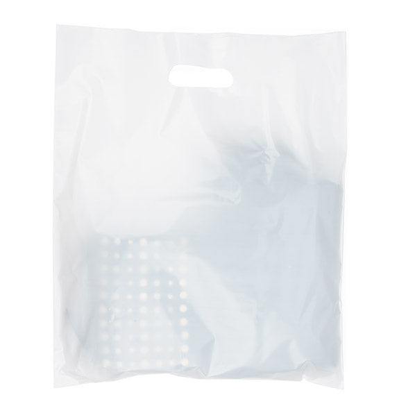 Sac à poignée blanc 20% de contenu recyclé 38,1 x 45,7cm (100 pièces) [H1518WT1R]