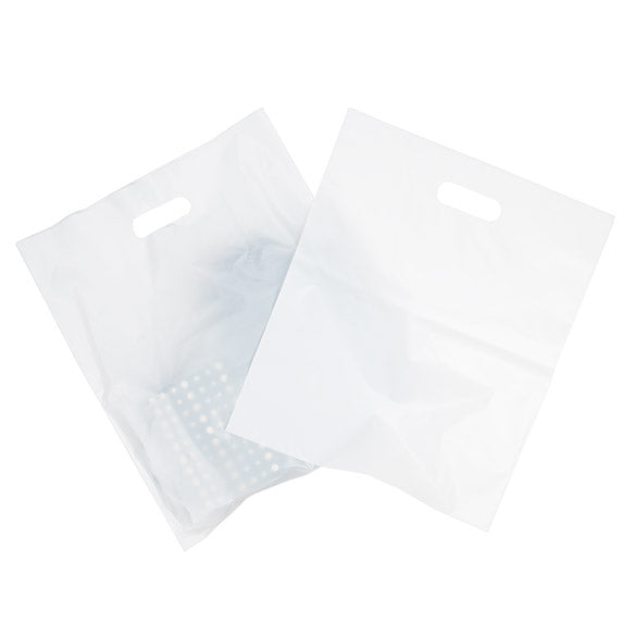 Sac à poignée blanc 20% de contenu recyclé 38,1 x 45,7cm (100 pièces) [H1518WT1R]