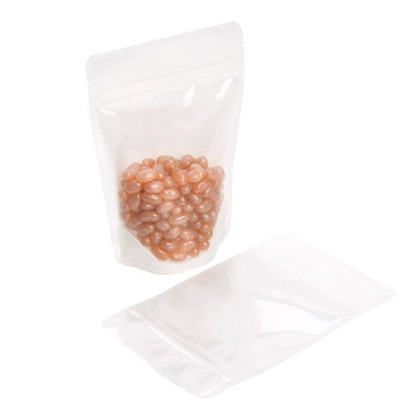 Doypack papier de riz Blanc 11.9x7.6x18.4cm (114 g) (100 pièces) [ZBGR46WC]