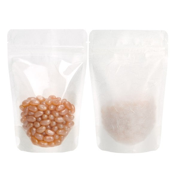 Doypack papier de riz Blanc 11.9x7.6x18.4cm (114 g) (100 pièces) [ZBGR46WC]