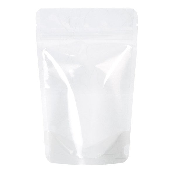Doypack papier de riz Blanc 11.9x7.6x18.4cm (114 g) (100 pièces) [ZBGR46WC]