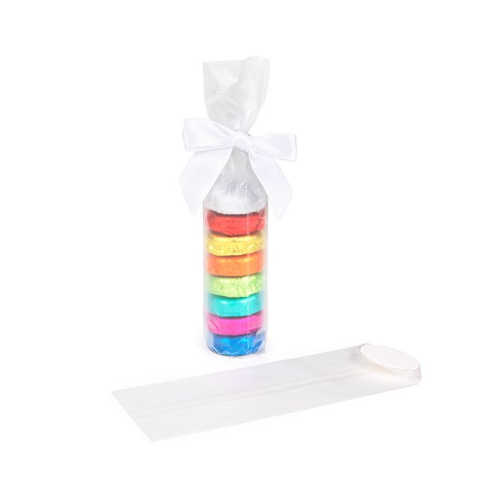 Glacé Sachet a Fond Rond 5,1x25,4cm avec insert en papier (50 pièces) [RPBGF1]