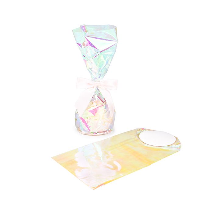 Sachet a Fond Rond Irisé 8,3x25,4cm avec insert en papier (50 pièces) [RPBGH3]