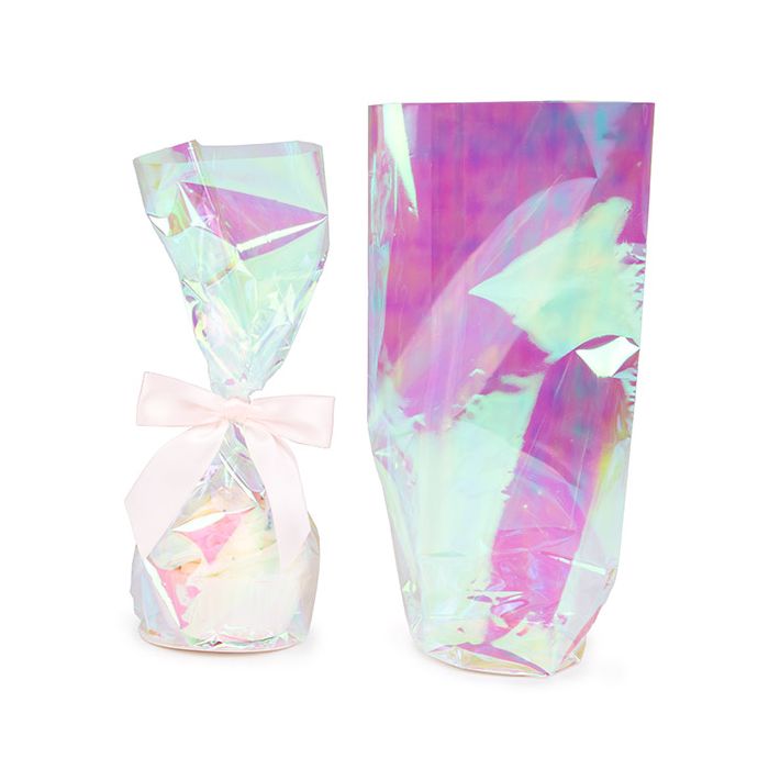 Sachet a Fond Rond Irisé 8,3x25,4cm avec insert en papier (50 pièces) [RPBGH3]