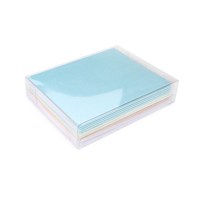 Boites cadeau rPET plastique à transparence cristalline 11.4x3.2x14.9 cm (25 pièces) [FB30R]