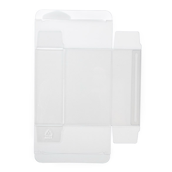 Boîtes cadeau plastique à transparence cristalline en rPET 10,8x4,1x10,8 cm (25 pcs) [FB194R]