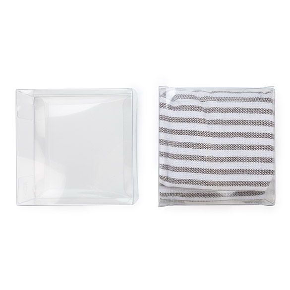 Boîtes cadeau plastique à transparence cristalline en rPET 10,8x4,1x10,8 cm (25 pcs) [FB194R]