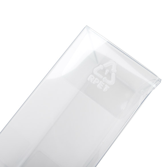 Boîtes cadeau plastique à transparence cristalline en rPET 10,8x4,1x10,8 cm (25 pcs) [FB194R]