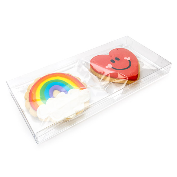 Boîtes cadeau plastique à transparence cristalline en rPET 10,8x2,1x24,3 cm (25 pcs) [FB128R]
