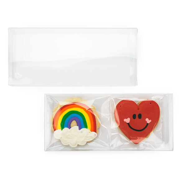 Boîtes cadeau plastique à transparence cristalline en rPET 10,8x2,1x24,3 cm (25 pcs) [FB128R]