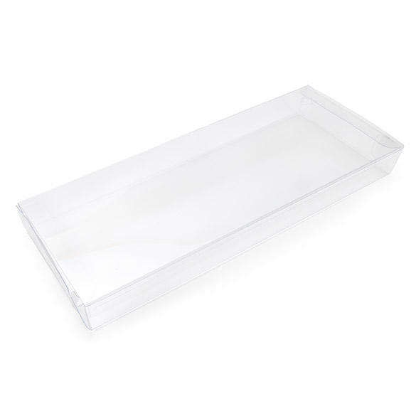 Boîtes cadeau plastique à transparence cristalline en rPET 10,8x2,1x24,3 cm (25 pcs) [FB128R]
