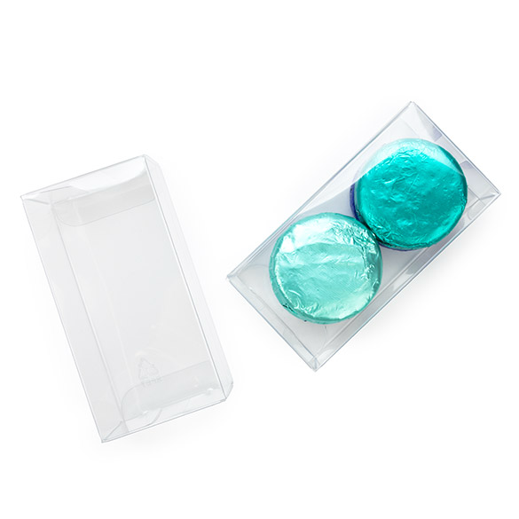 Boîtes cadeau plastique à transparence cristalline en rPET 5,4x3,5x10,8 cm (25 pcs) [FB195R]