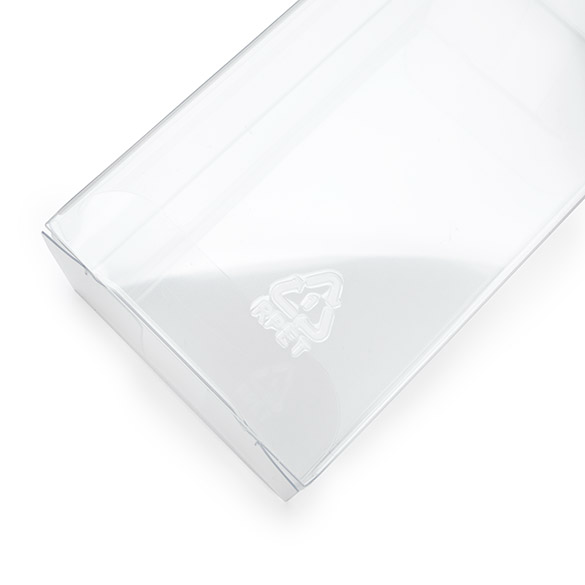 Boîtes cadeau plastique à transparence cristalline en rPET 5,4x3,5x10,8 cm (25 pcs) [FB195R]