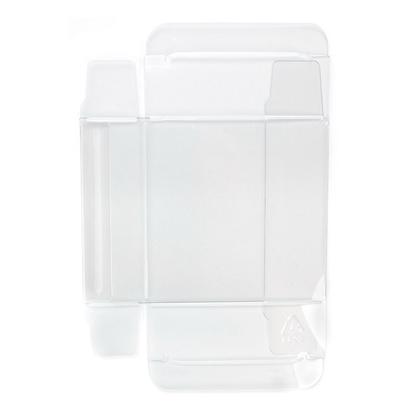 Boîtes cadeau plastique à transparence cristalline en rPET 8,3x2,9x8,3 cm (25 pcs) [FB86R]