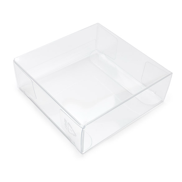 Boîtes cadeau plastique à transparence cristalline en rPET 8,3x2,9x8,3 cm (25 pcs) [FB86R]