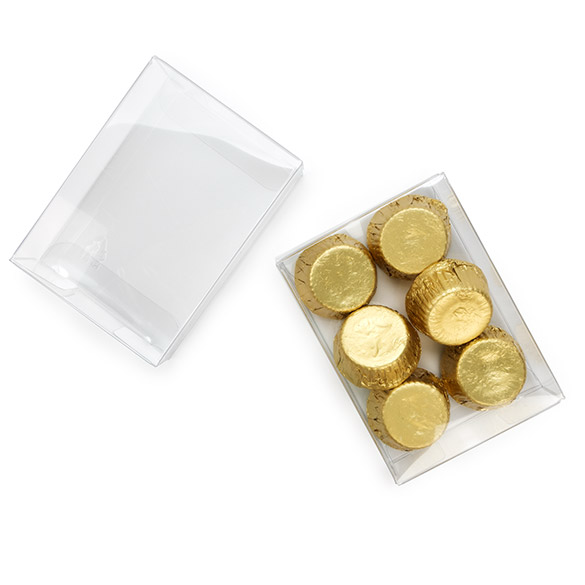 Boîtes cadeau plastique à transparence cristalline en rPET 7x2,5x9,5 cm (25 pcs) [FB93R]