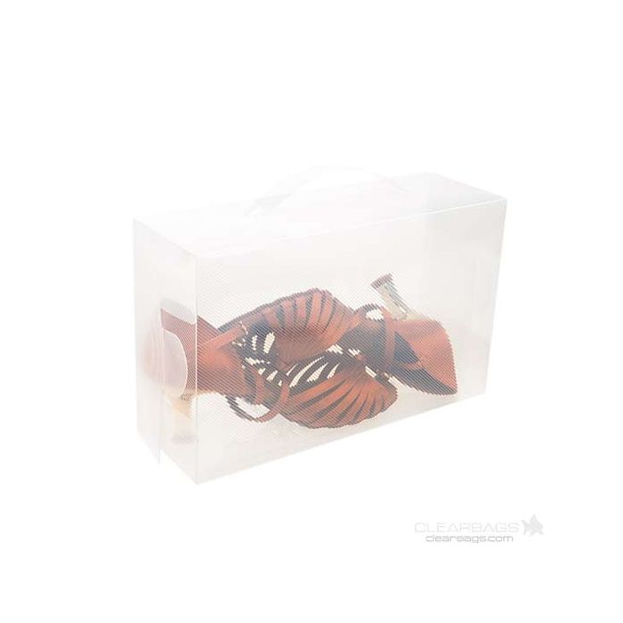 Boite à chaussures glacée avec poignée pour femme 17.9 x 9.5 x 29.5cm (4 Pièces) [SB1]