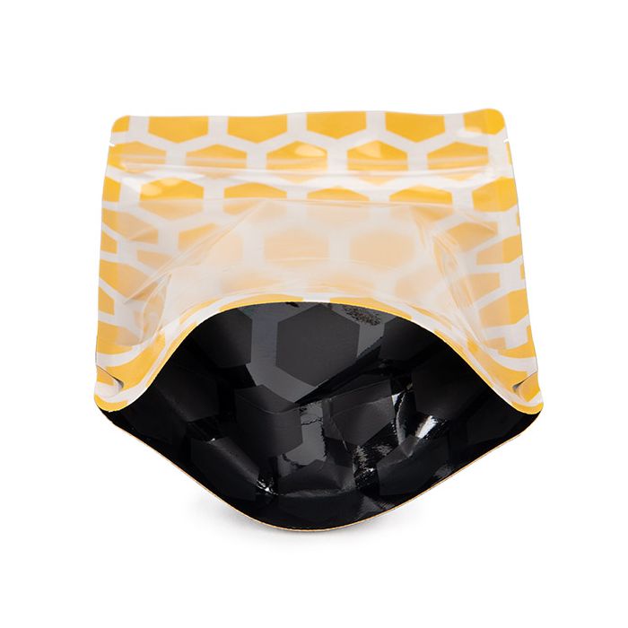 Doypack motif Nid d'abeille 13x7.9x20.6cm (25 pièces) [ZBGSW3HC]