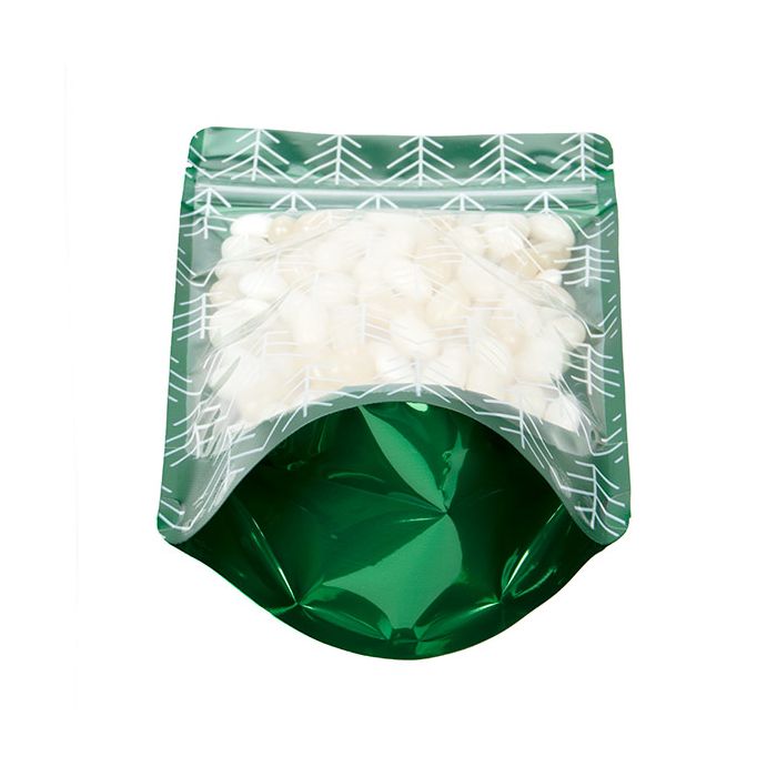 Doypack motif sapins 13x7.9x20.6cm (25 pièces) [ZBGW3T]