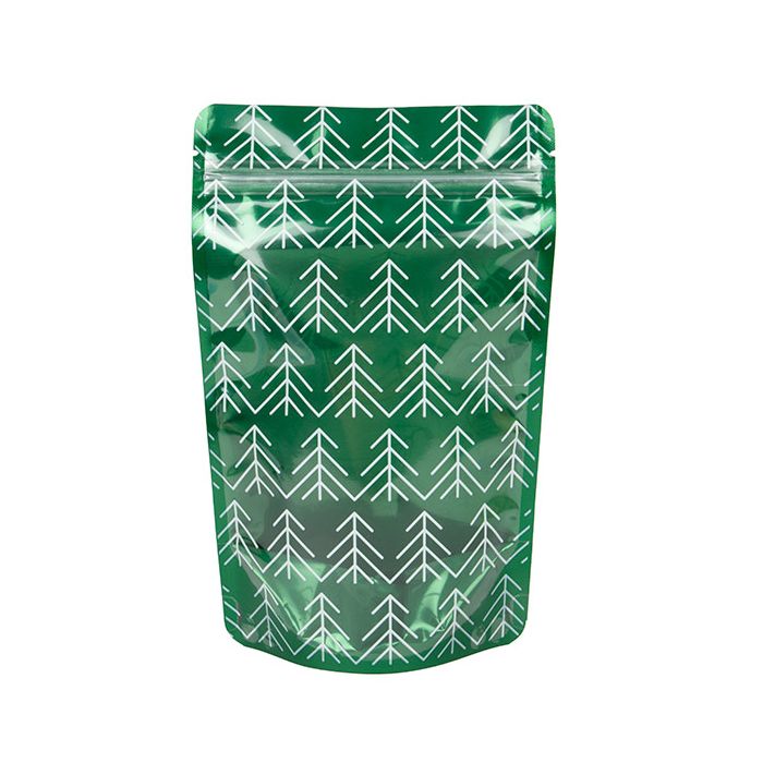 Doypack motif sapins 13x7.9x20.6cm (25 pièces) [ZBGW3T]