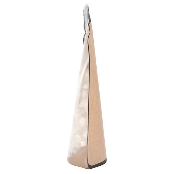 Kraft Jarre a cookie Doypack avec fond transparent 15.2x7.9x25.4 cm (100 Pieces) [SP7KC]