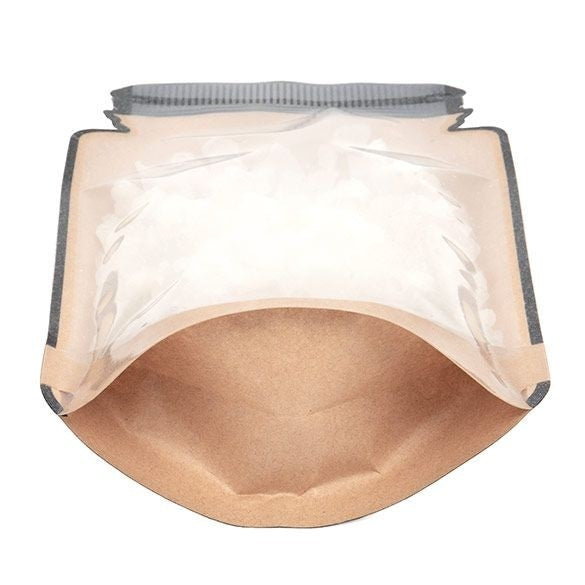 Kraft Jarre a cookie Doypack avec fond transparent 15.2x7.9x25.4 cm (100 Pieces) [SP7KC]