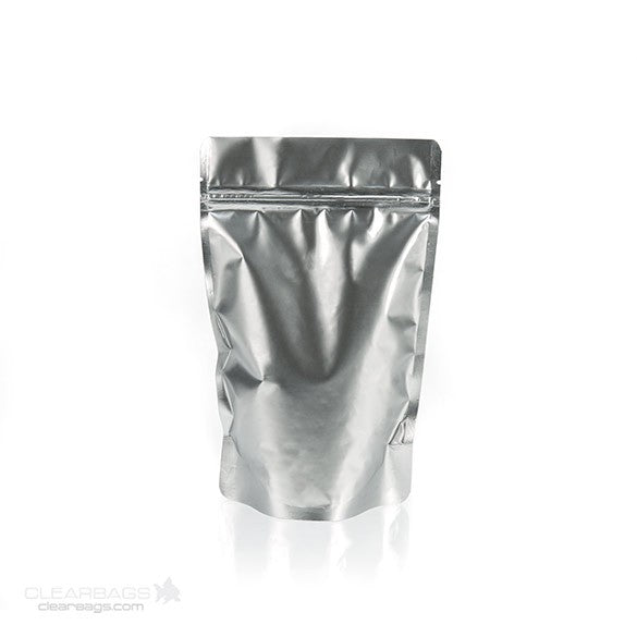Doypack Argent Métallisé 13x7.9x20.6cm | 113g (100 pièces) [ZBGM3S]