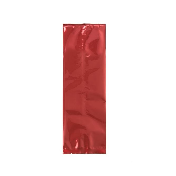 Sachet scellable à joint central laminé Qualité supérieure en rouge métallisé, 10.2x30.5cm (100 pièces) [SMB412R]