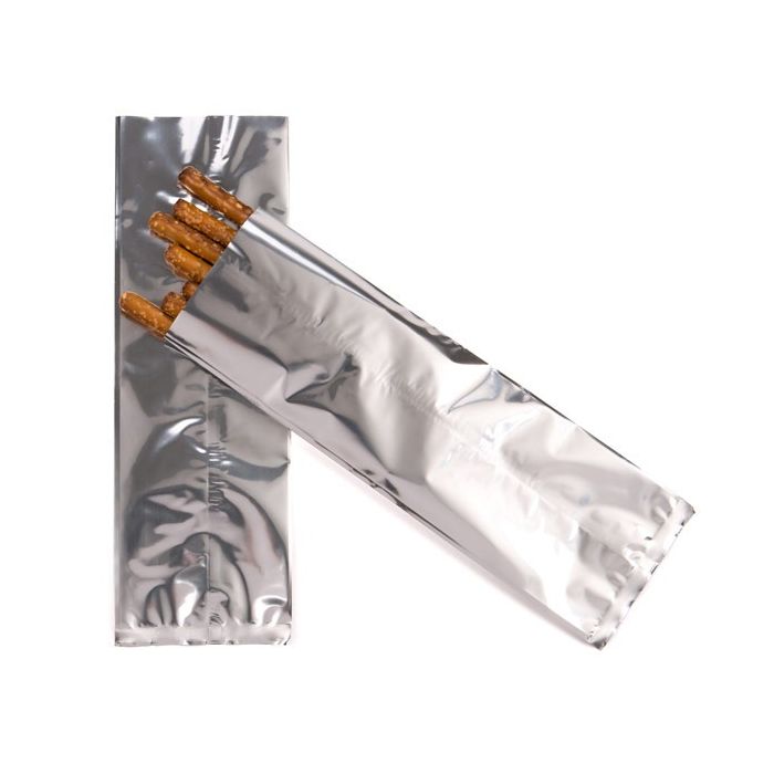 Sachet scellable à joint central laminé Qualité supérieure en argent métallisé, 10.2x30.5cm (100 pièces) [SMB412S]