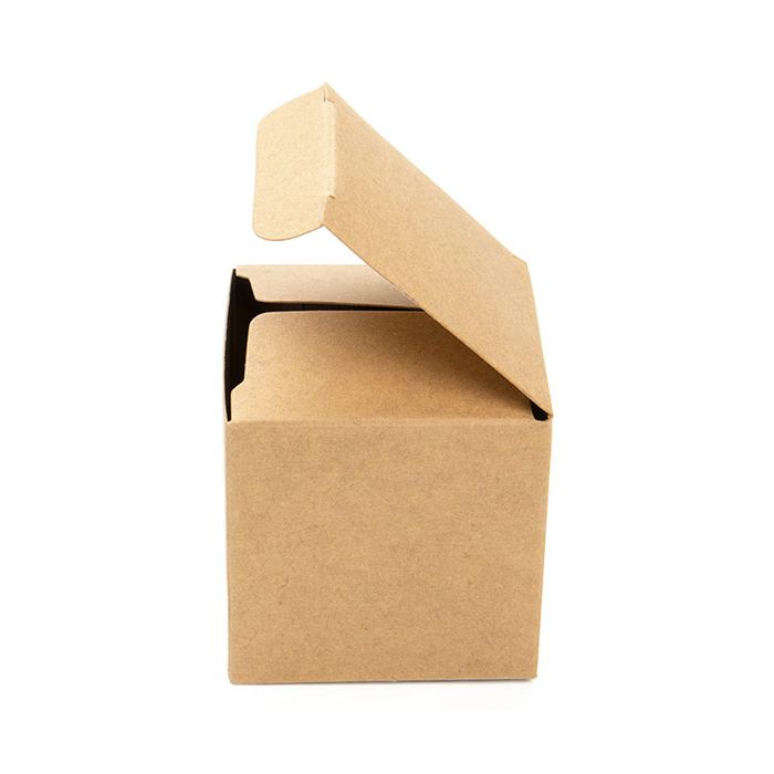 Boîte solide en Kraft pliante 5x5x5cm (25 pièces) [PLB104K]
