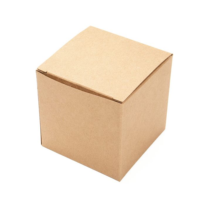 Boîte solide en Kraft pliante 7,5x7,5x7,5cm (25 pièces) [PLB58K]