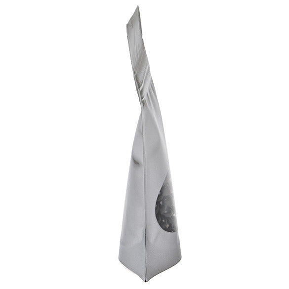 Doypack Argenté avec fenêtre ovale 8x5x13cm | 28g (100 pièces) [ZBGO1S]