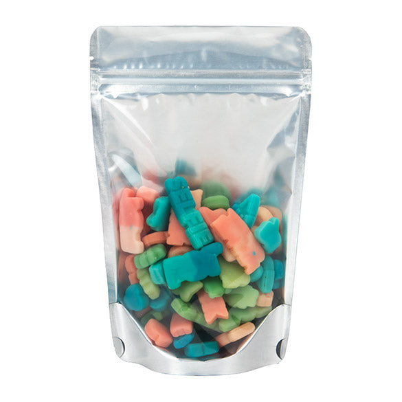 Doypack Argenté 13x7.9x20.6cm |113g (100 pièces) [ZBGS3]
