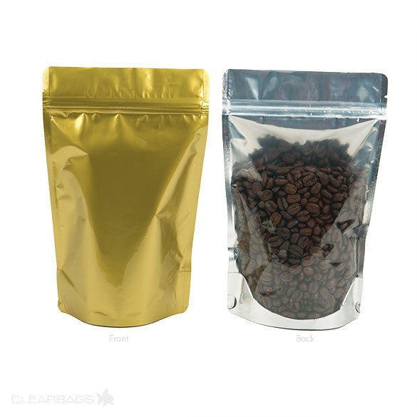 Doypack avec le dos doré 14.6x7.9x23cm | 170g (100 pièces) [ZBGG58]