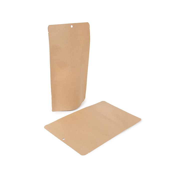 Doypack Compostable Kraft 17,2x8,9x28,6 cm sans fermeture Zip (100 pièces) [SUPEK4]