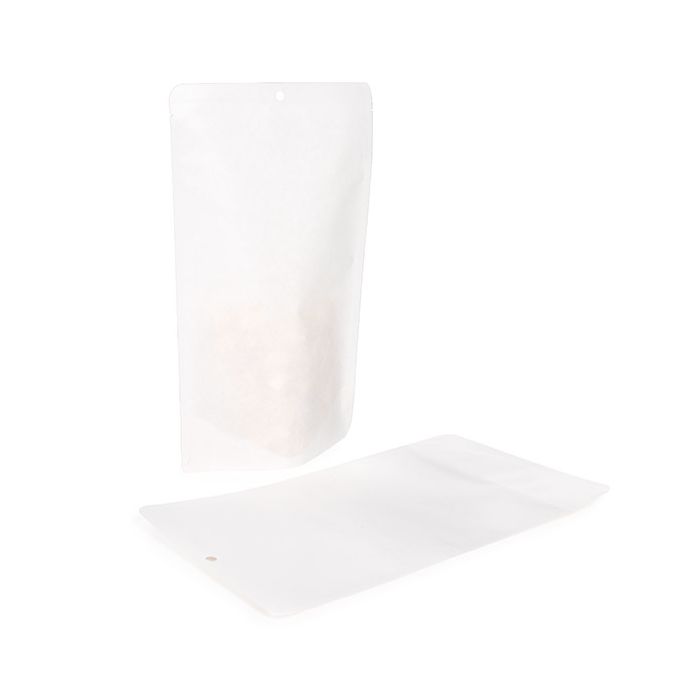 Sachet Doypack Ecologique Kraft Blanc 17,1x8,9x28,6 cm (100 pièces) [SUPEK4W]