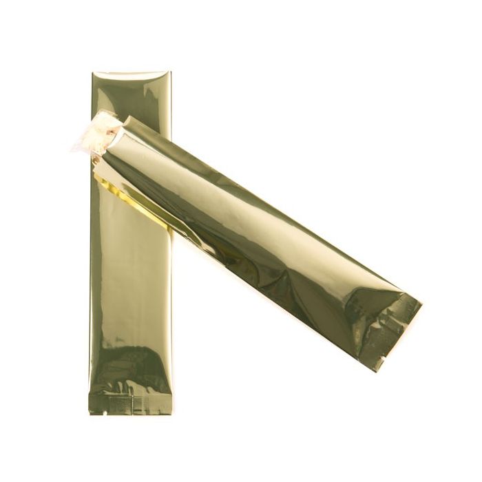 Sachet scellable à joint central laminé Qualité supérieure en or métallisé, 7.5x20.3 cm (100 pièces) [SVP38G]