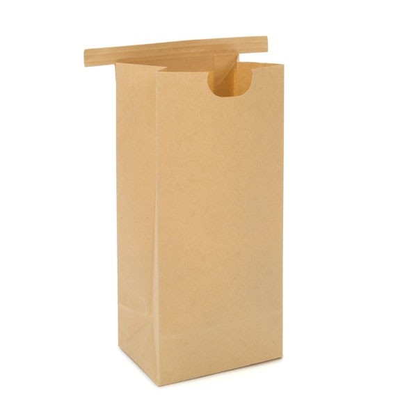 Sachet en Kraft brun refermable à attache métalique 8,6x6,4x19,7cm (100 pièces) [TTB1K]