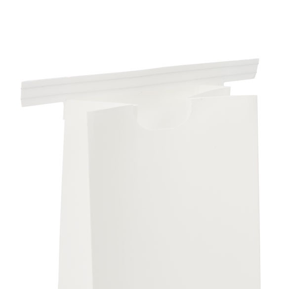 Sachet en Kraft blanc refermable à attache métalique 8,6x6,4x19,7 cm (100 pièces) [TTB1W]