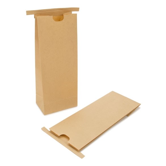 Sachet en Kraft brun refermable à attache métalique 10,8x6,4x26,7 cm (100 pièces) [TTB2K]
