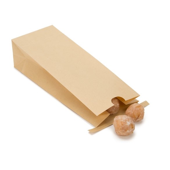 Sachet en Kraft brun refermable à attache métalique 10,8x6,4x26,7 cm (100 pièces) [TTB2K]