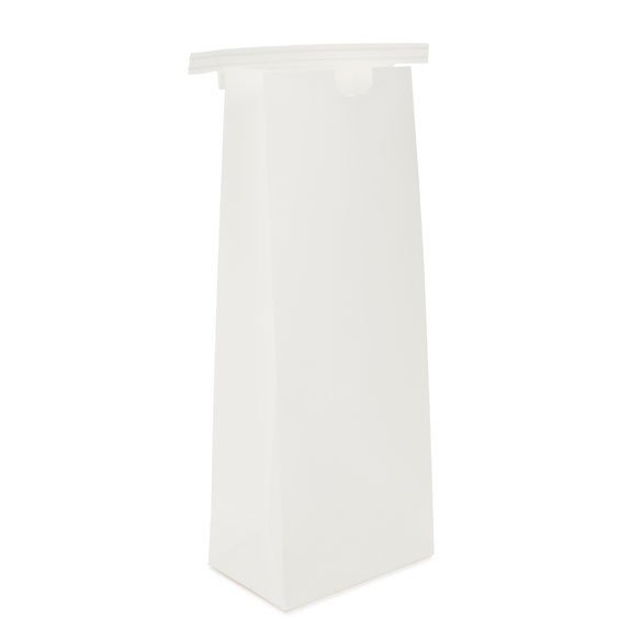 Sachet en Kraft blanc refermable à attache métalique 10,8x6,4x26,7 cm (100 pièces) [TTB2W]