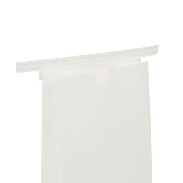 Sachet en Kraft blanc refermable à attache métalique 10,8x6,4x26,7 cm (100 pièces) [TTB2W]