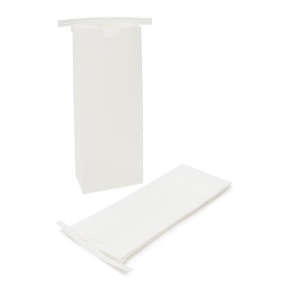 Sachet en Kraft blanc refermable à attache métalique 10,8x6,4x26,7 cm (100 pièces) [TTB2W]